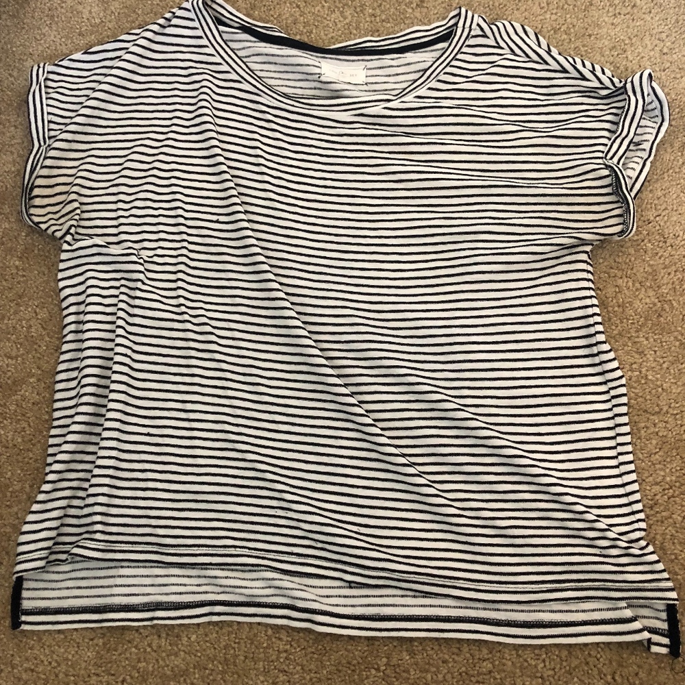 White & Black Striped Shirt